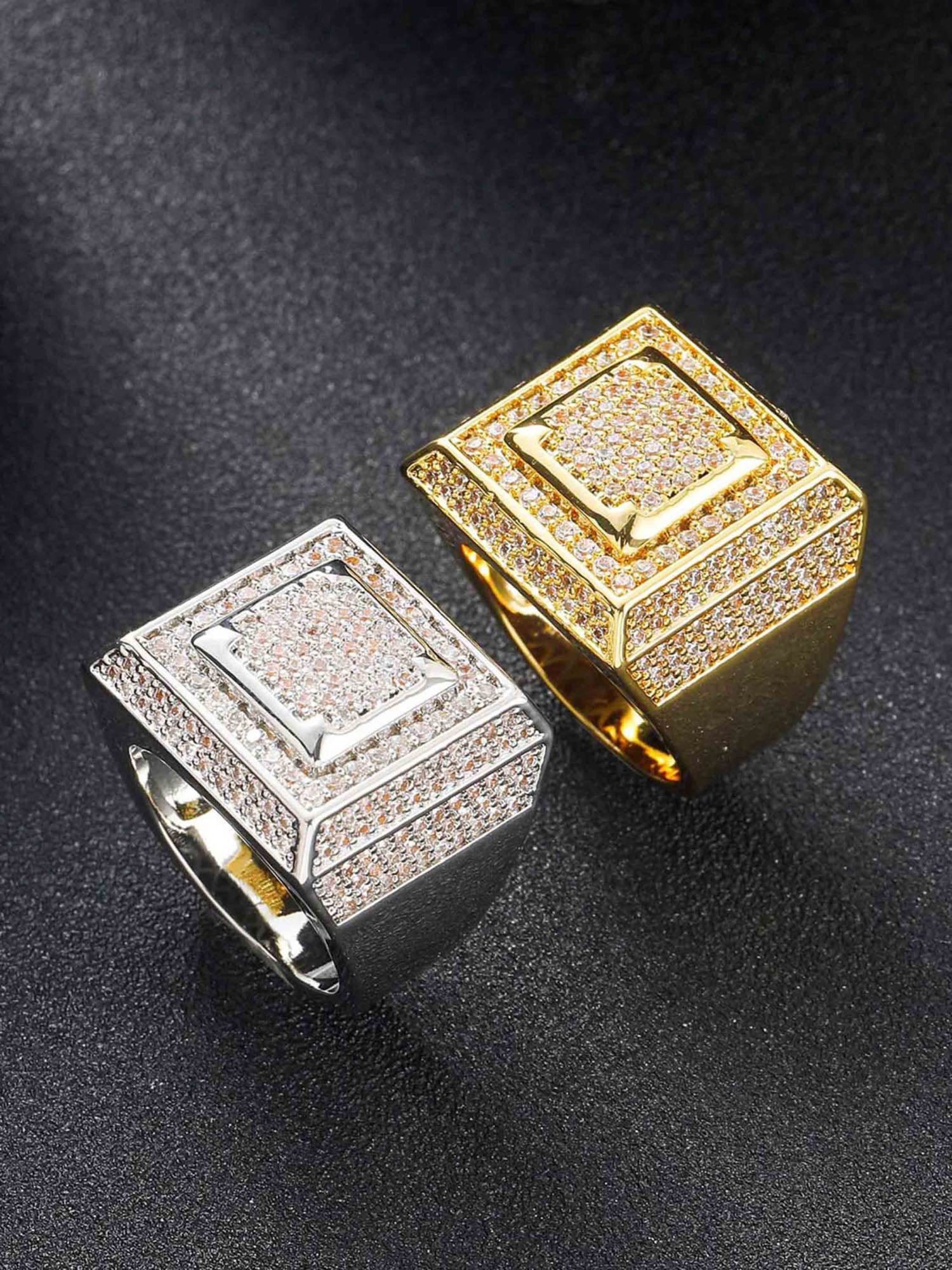 Thesupermade Hip Hop Zirkonia Ring 