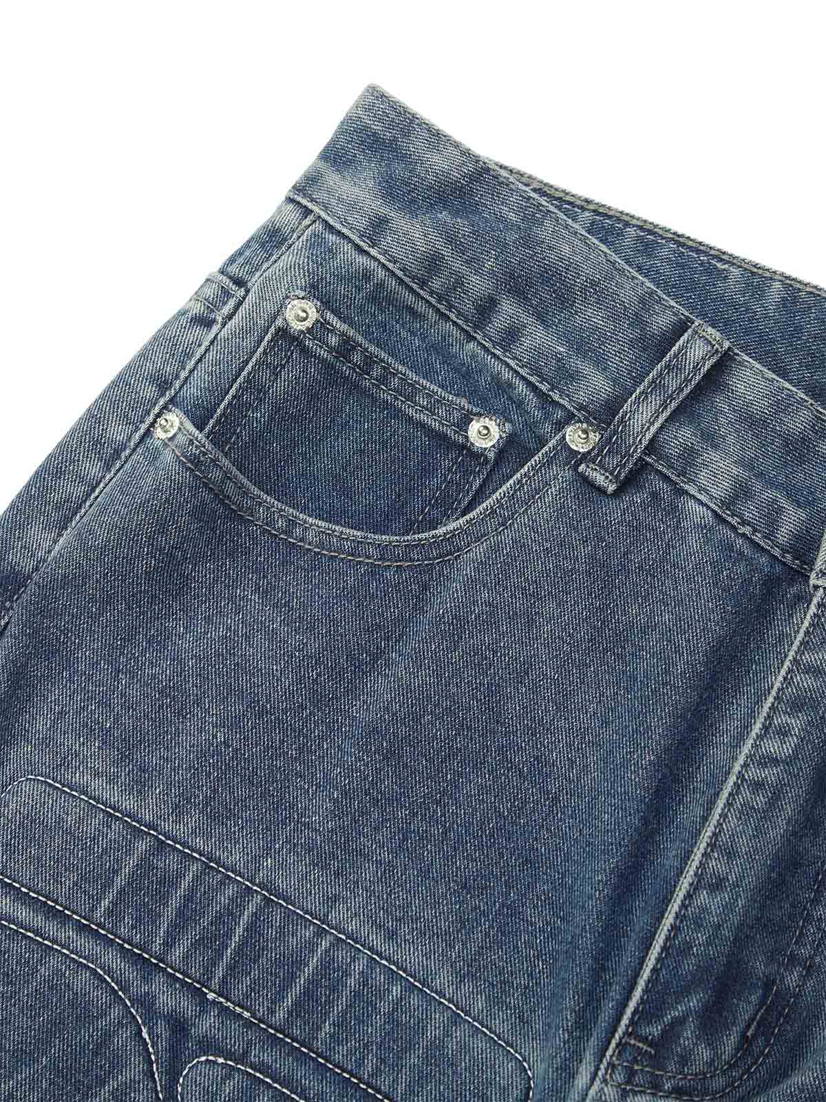 Thesupermade High Street verwaschene zerrissene Jeans – 2223