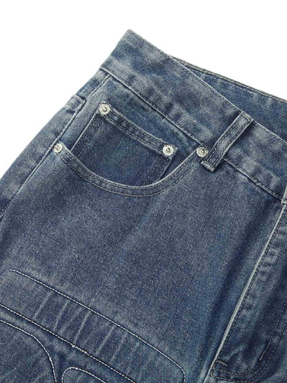 Thesupermade High Street verwaschene zerrissene Jeans – 2223