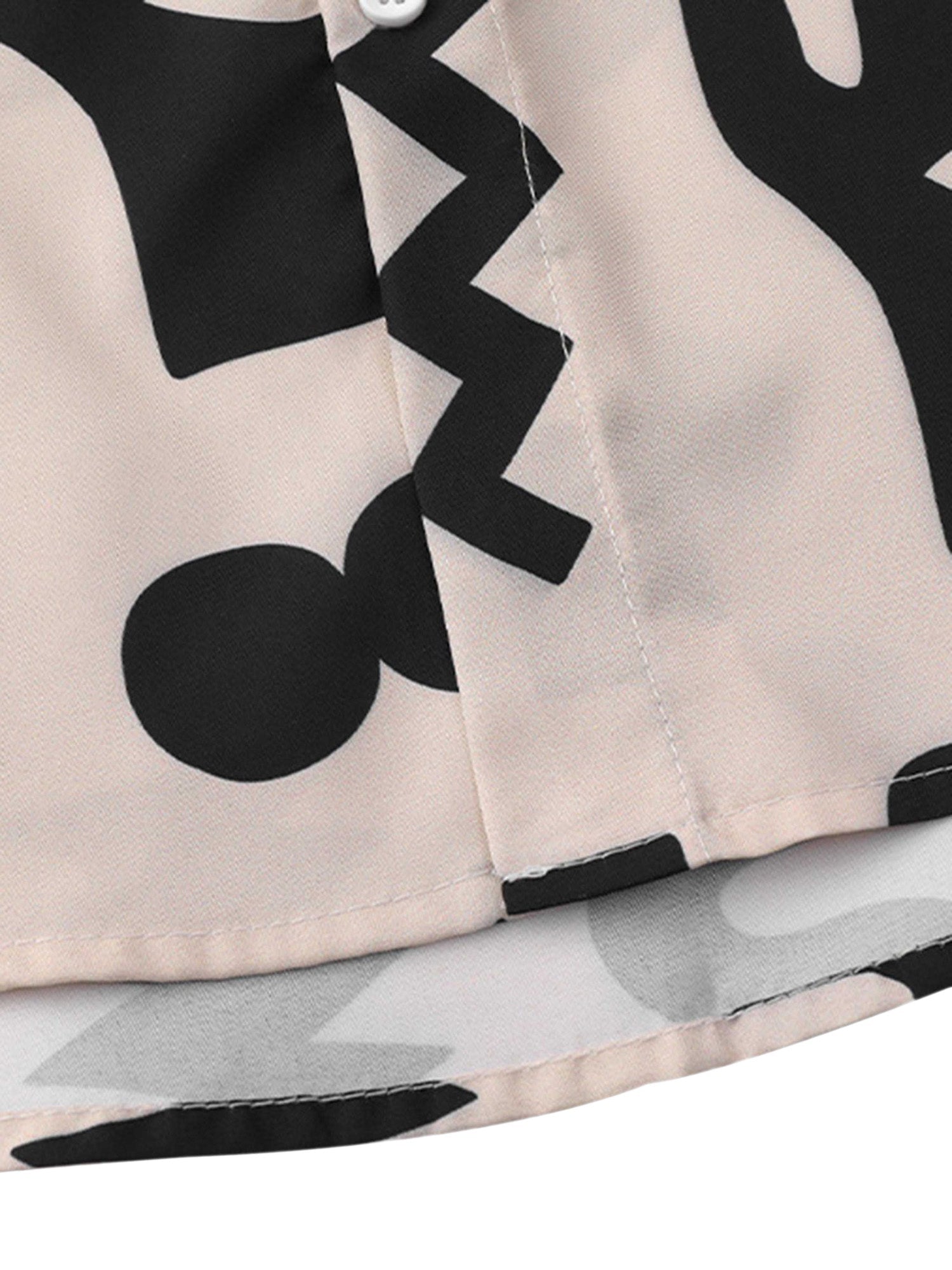 Thesupermade – Kurzärmliges Vintage-Hemd mit durchgehendem Print und Revers 