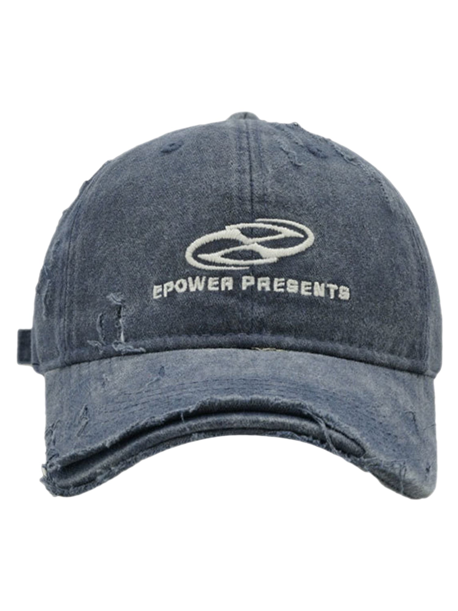 Thesupermade – Baseballkappe aus zerrissenem Denim – 2028 