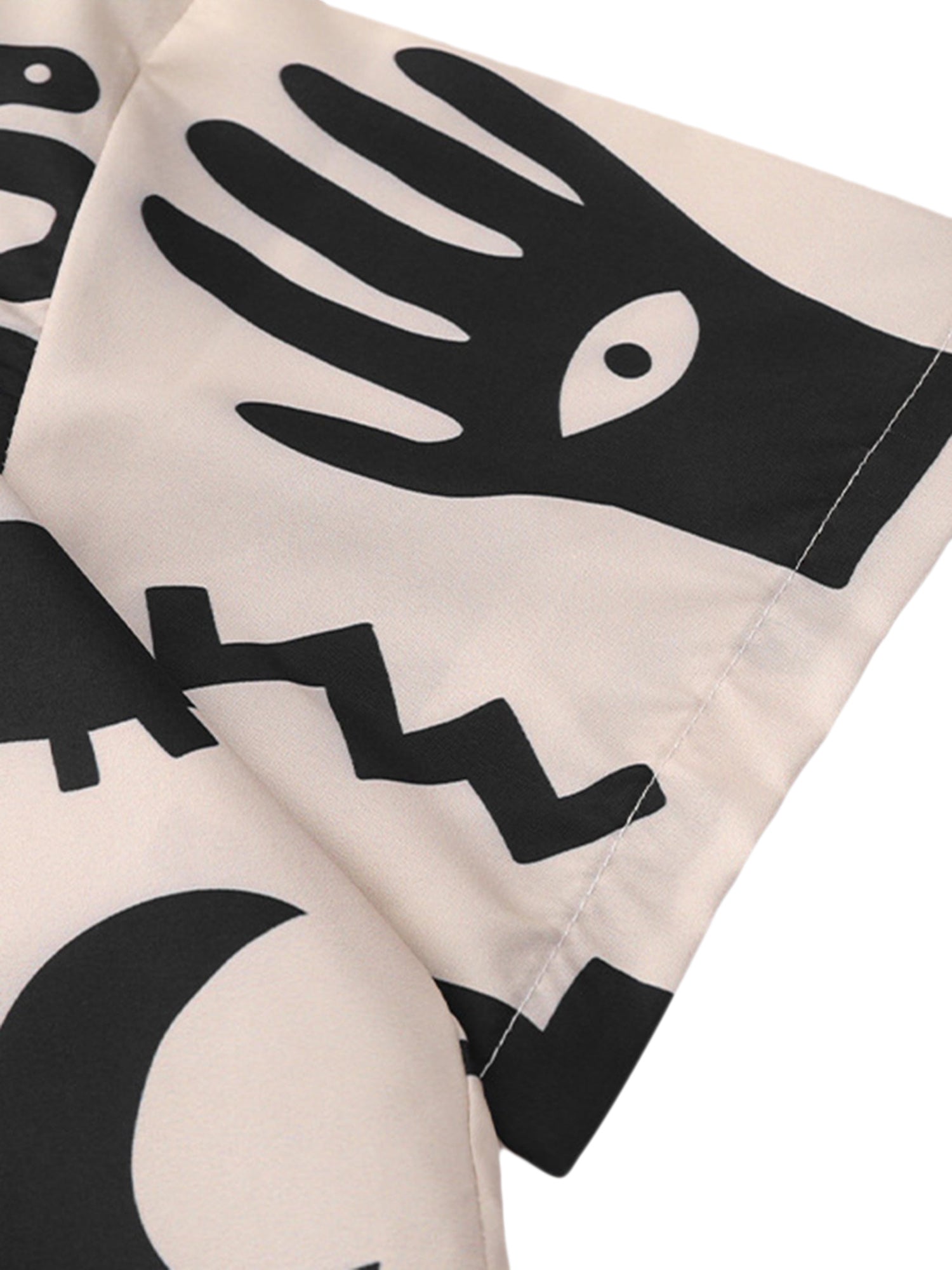 Thesupermade – Kurzärmliges Vintage-Hemd mit durchgehendem Print und Revers 