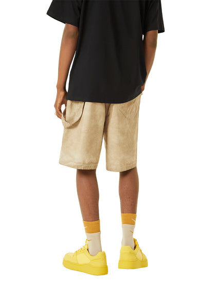 Thesupermade Retro Washed Distressed Hip-Hop Shorts