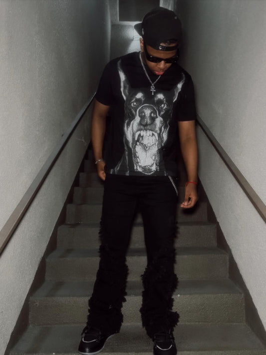 Thesupermade 3D-bedrucktes Hip-Hop-T-Shirt mit Dobermann-Hundekopf – 2063 