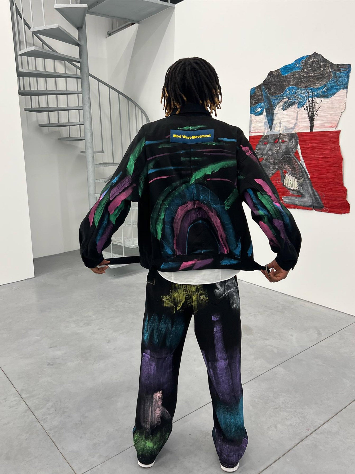 Thesupermade Jeans mit Aquarell-Print – 1582 