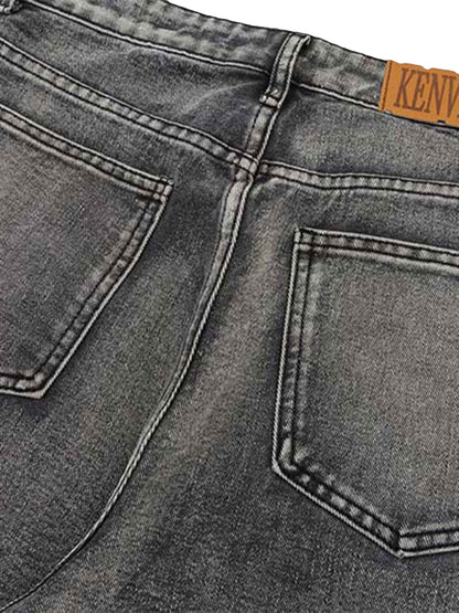 Thesupermade Graffiti Distressed Washed Baggy Jeans - 1886