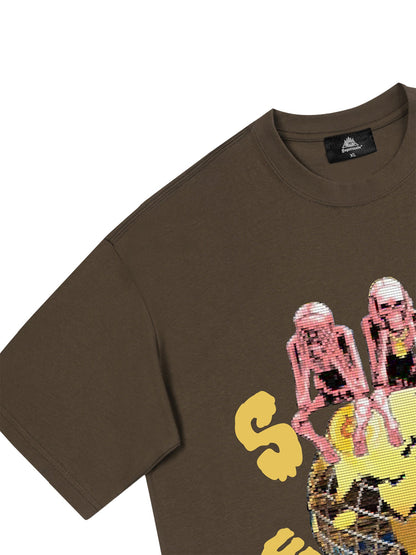 Thesupermade – T-Shirt mit Retro-Totenkopf-Aufdruck 