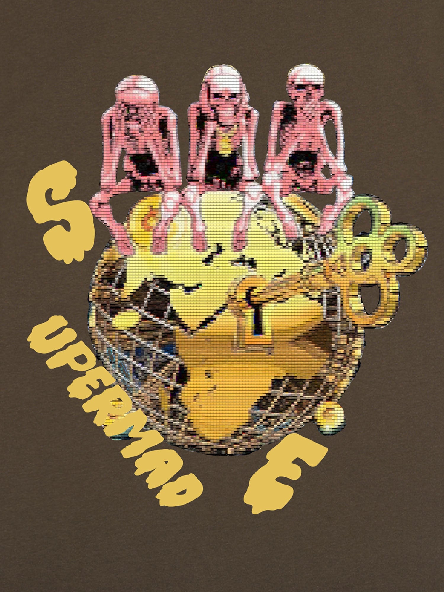 Thesupermade – T-Shirt mit Retro-Totenkopf-Aufdruck 