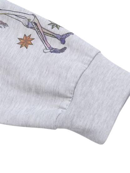 Thesupermade Langarm-T-Shirt mit amerikanischem High-Street-Graffiti 