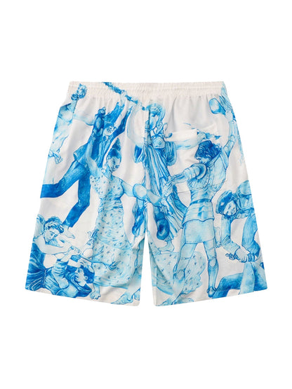Rebels Printed Rap Beach Shirts Short Sets