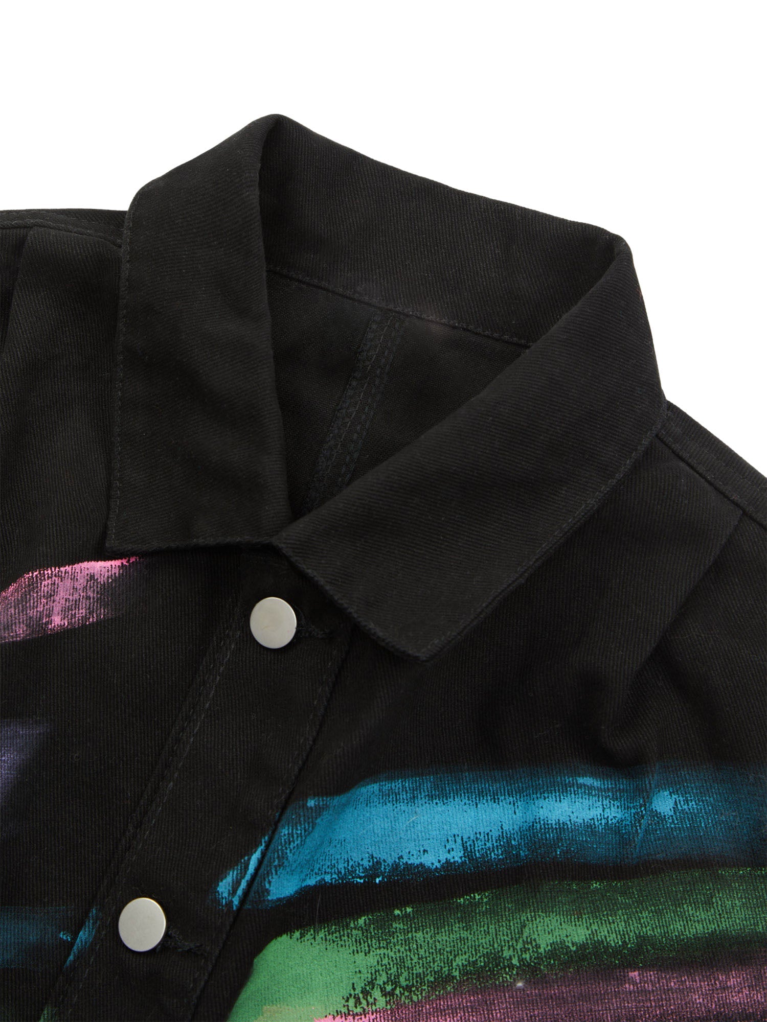 Thesupermade Hip-Hop-Jeansjacke mit handbemalten Graffitis – 2010 
