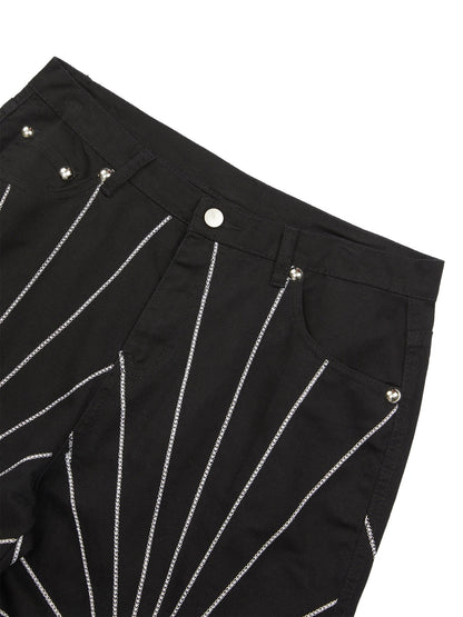 Thesupermade Heavy Spider Web Embroidered Topstitch Jeans