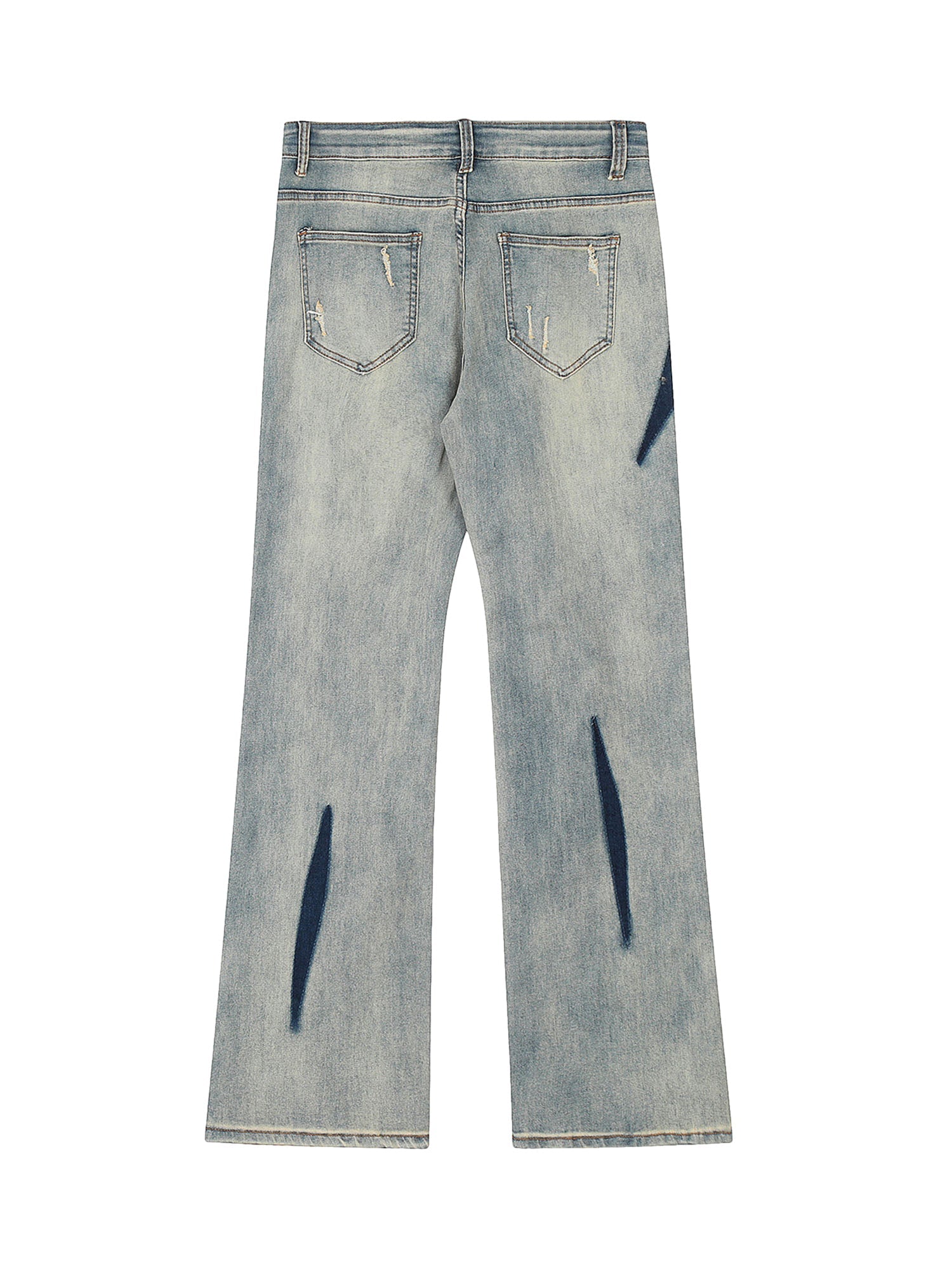 Thesupermade – Hip-Hop-Jeans mit verwaschener Vintage-Split-Struktur 