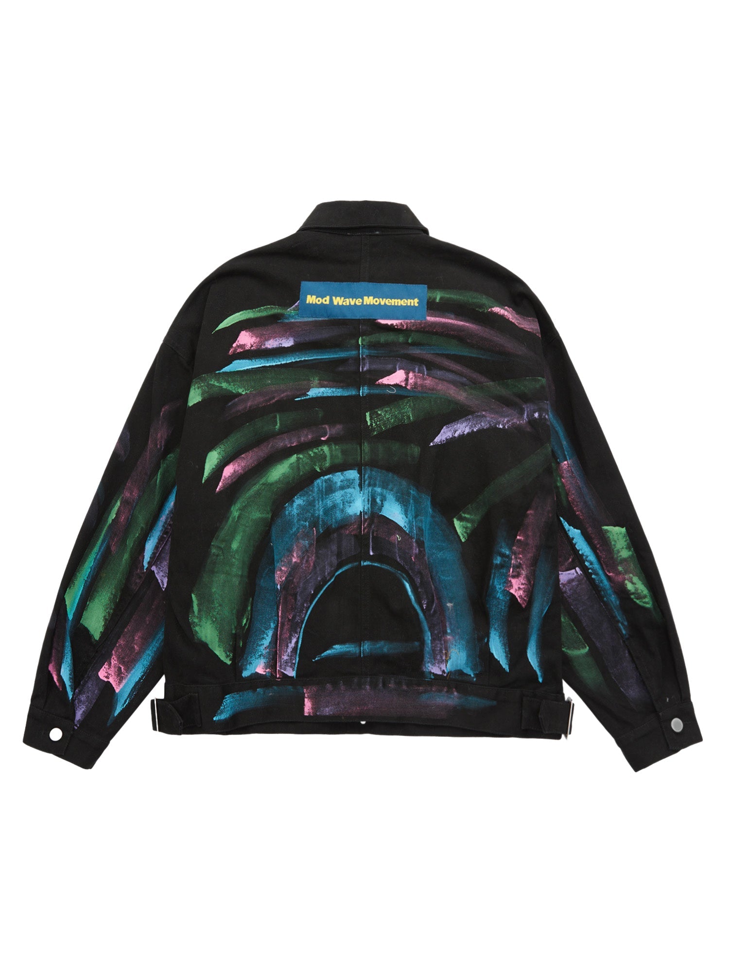 Thesupermade Hip-Hop-Jeansjacke mit handbemalten Graffitis – 2010 