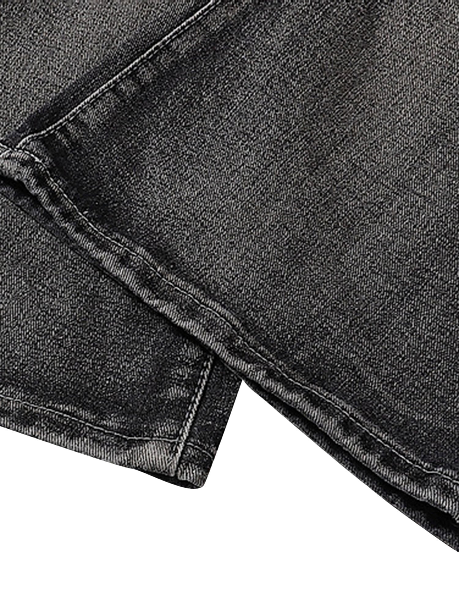 Schlagjeans im Wasteland-Stil mit verwaschener Used-Optik und Falten 