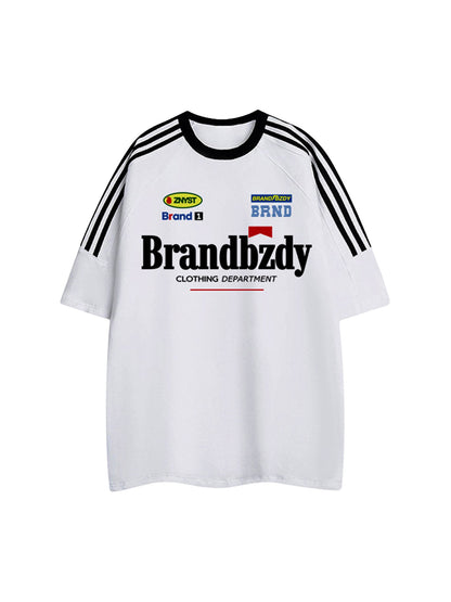 High Street Retro Badge Jersey T-shirt - 2084