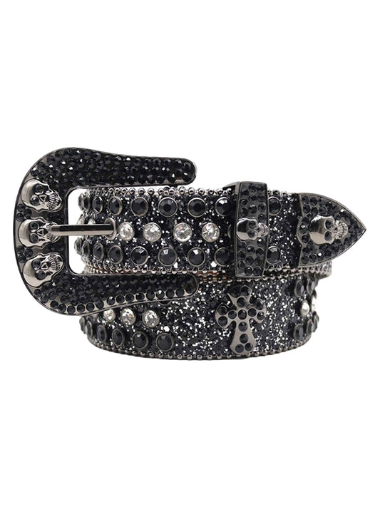 Thesupermade Rhinestone Beaded Belt - 1822
