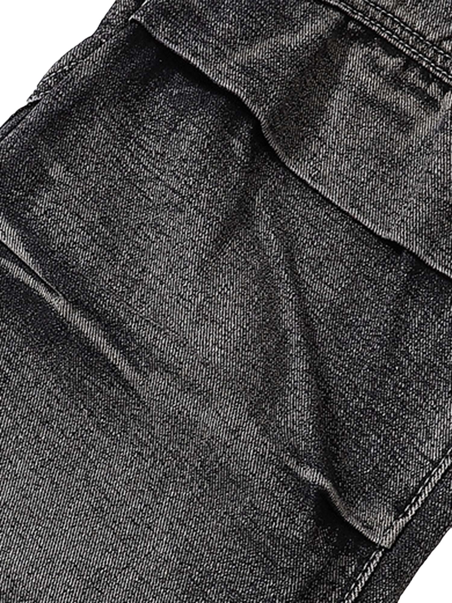 Schlagjeans im Wasteland-Stil mit verwaschener Used-Optik und Falten 