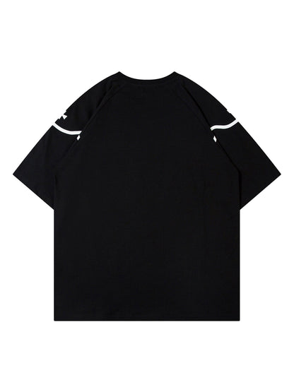 Retro Hip-Hop Line Basketball T-shirt