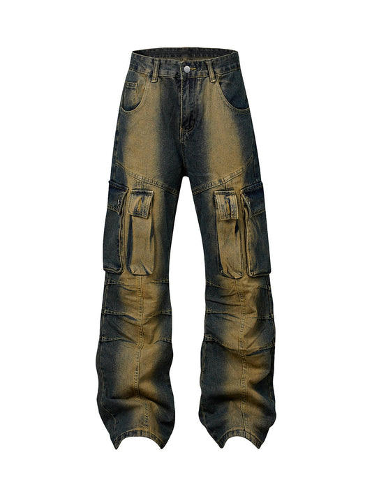 Thesupermade – verwaschene Distressed-Jeans im amerikanischen Street-Style – 2236