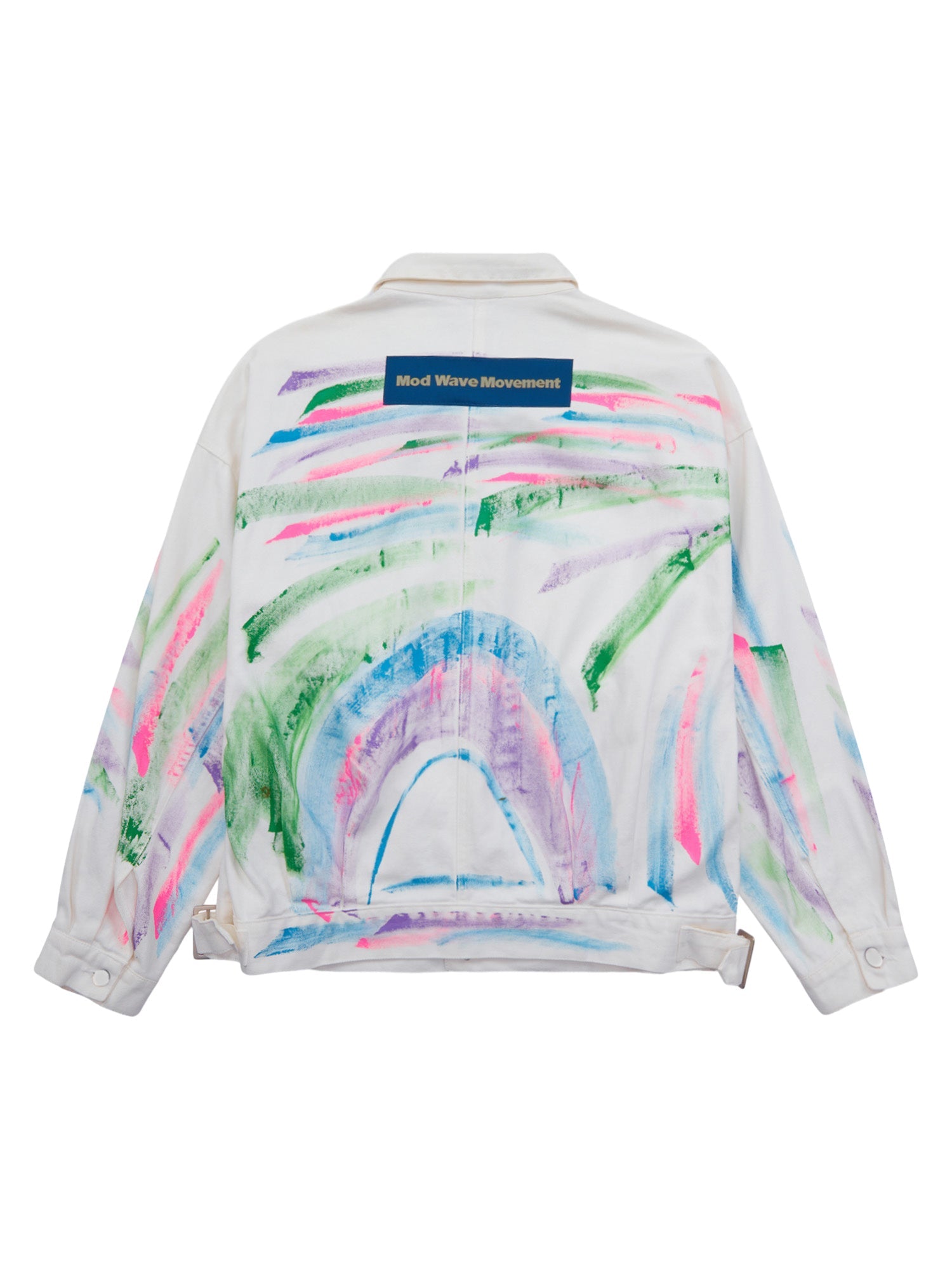 Thesupermade Hip-Hop-Jeansjacke mit handbemalten Graffitis – 2010 