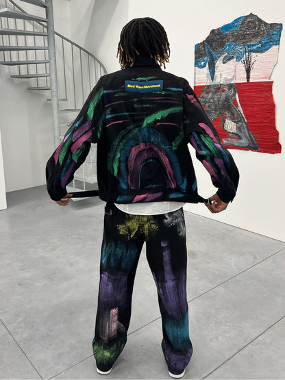 Thesupermade Hip-Hop-Jeansjacke mit handbemalten Graffitis – 2010 