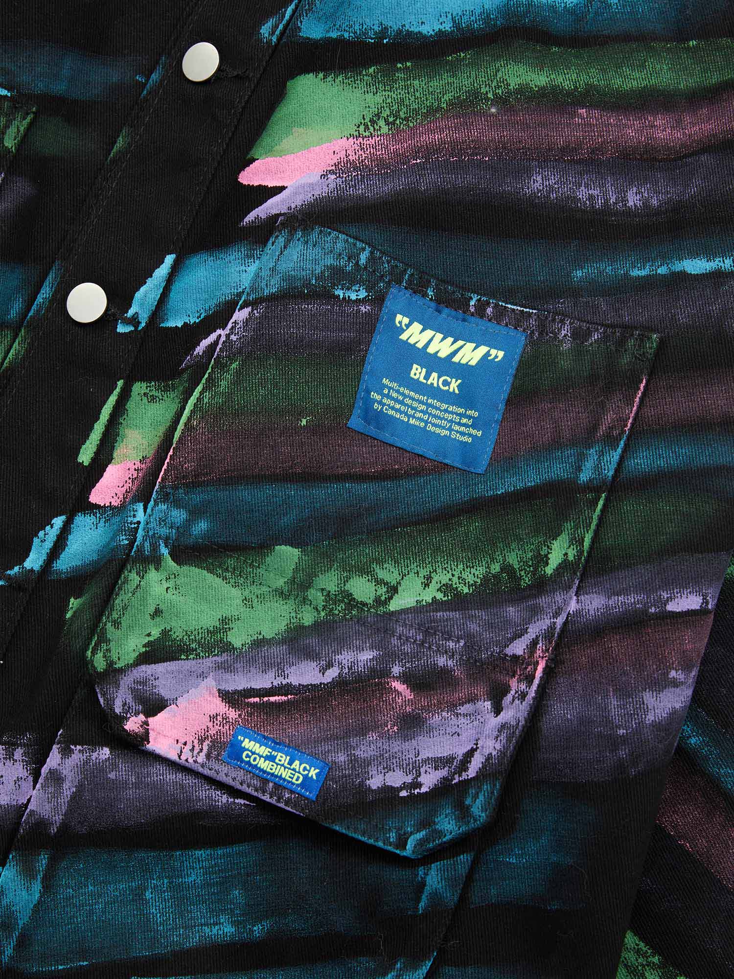 Thesupermade Hip-Hop-Jeansjacke mit handbemalten Graffitis – 2010 