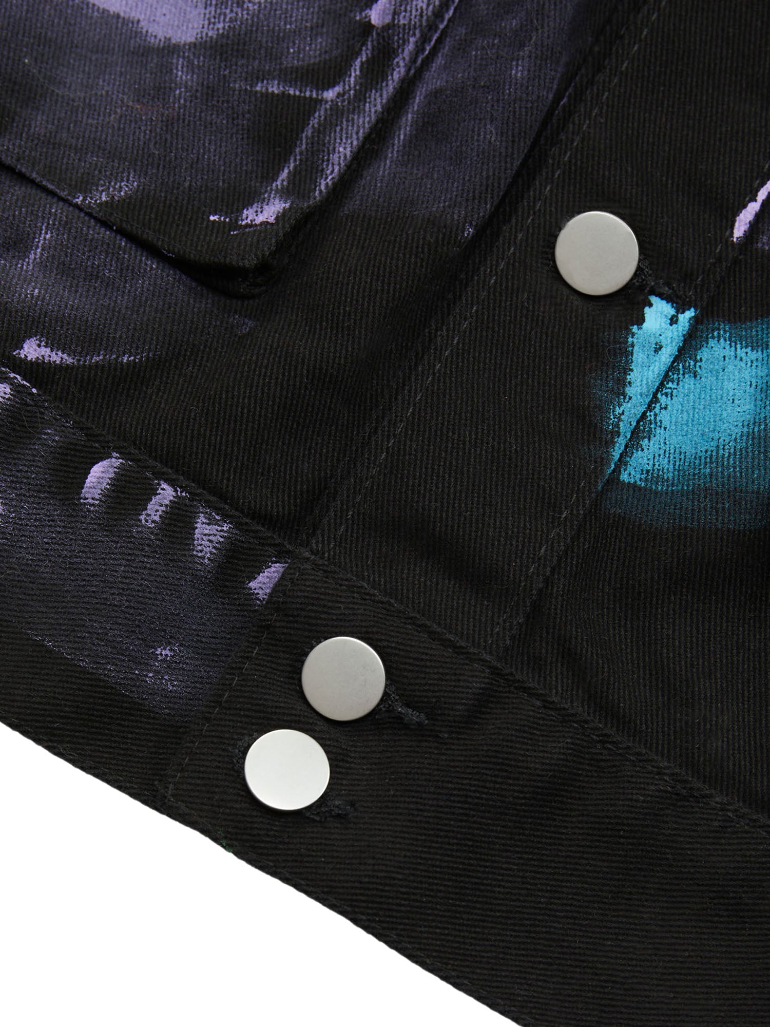 Thesupermade Hip-Hop-Jeansjacke mit handbemalten Graffitis – 2010 